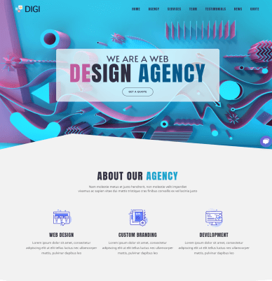 preview of Ocean WordPress template with HubSpot