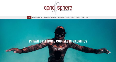 diving instructor website made with oceanwp